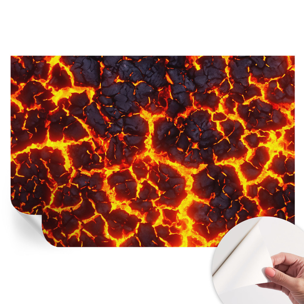 Fresque murale autocollante Magma puissant