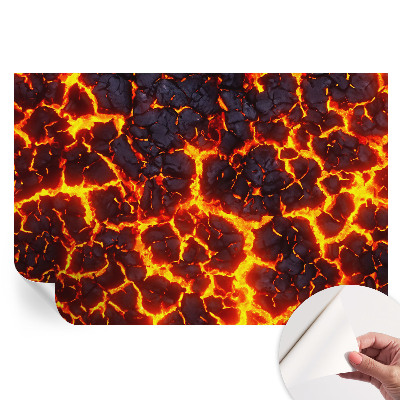 Fresque murale autocollante Magma puissant