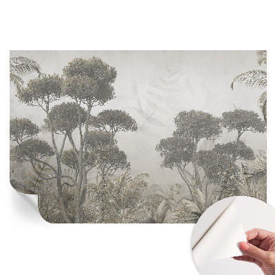 Papier peint photo autocollant jungle tropicale pour chambre