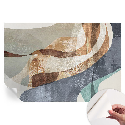 Papier peint photo autocollant pour chambre à motif de composition abstraite