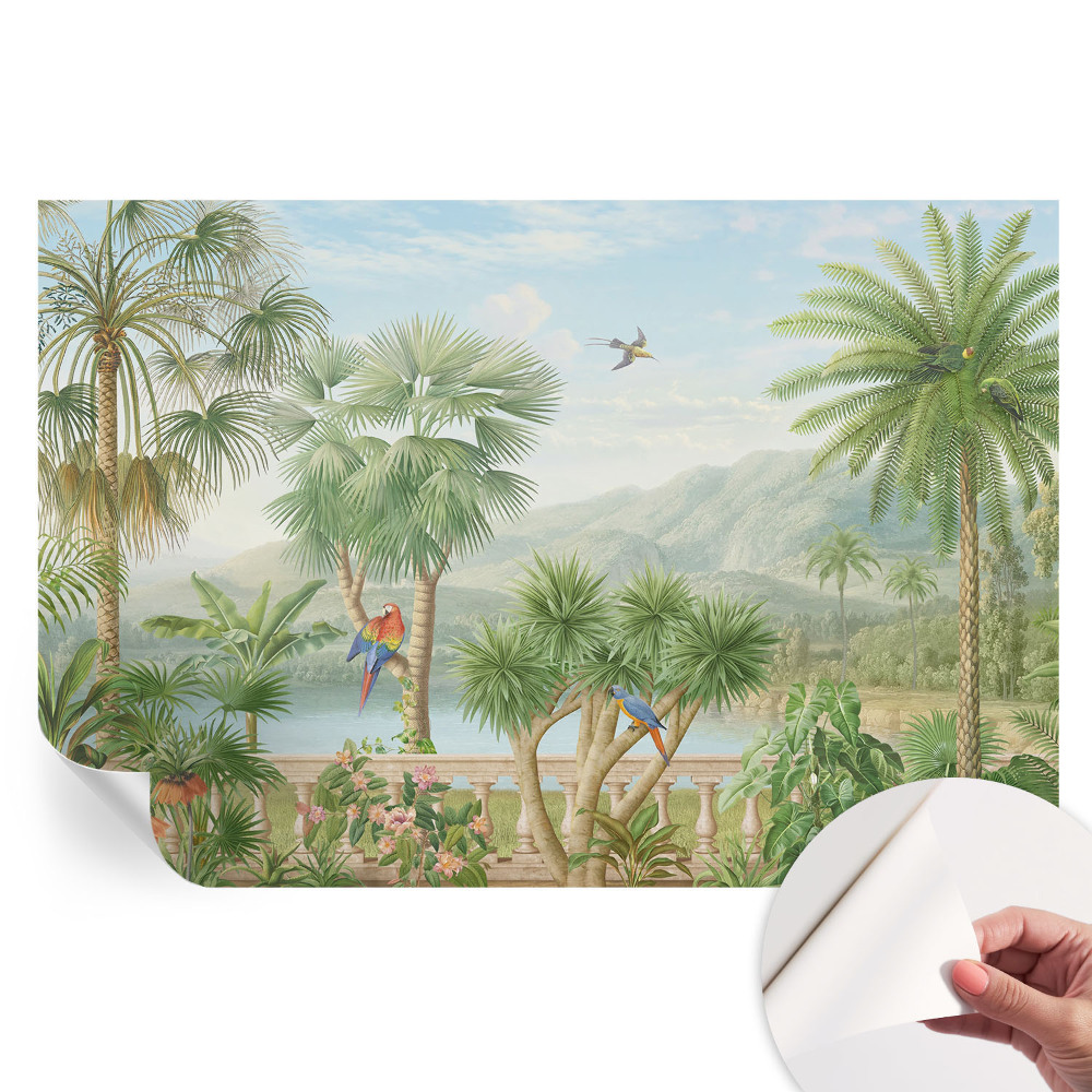 Papier peint photo moderne pour salon motif paysage exotique