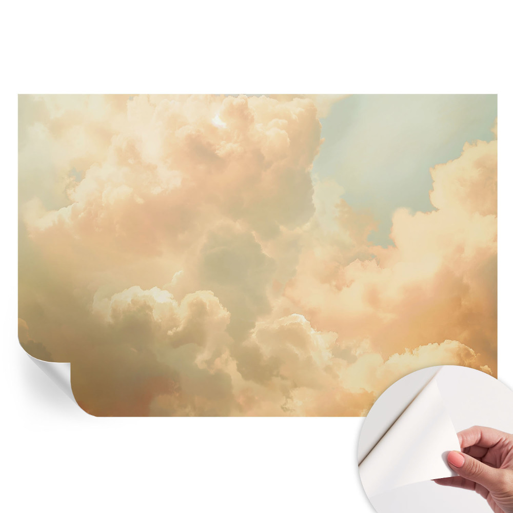 Papier peint autocollant pour le salon nuages ​​éthérés