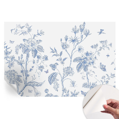 Papier peint photo autocollant pour la chambre Motif floral