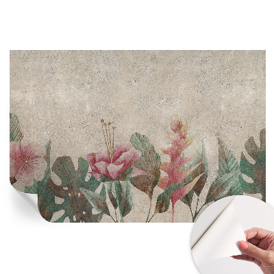 Papier peint photo autocollant pour la chambre Flore subtile