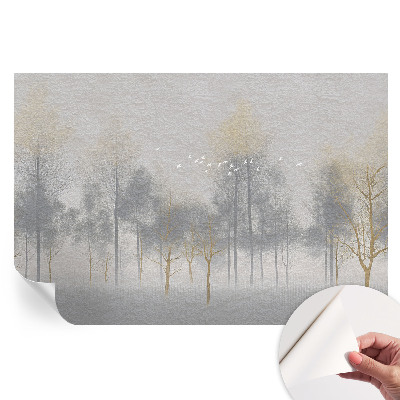 Papier peint autocollant pour le salon Harmonie forestière