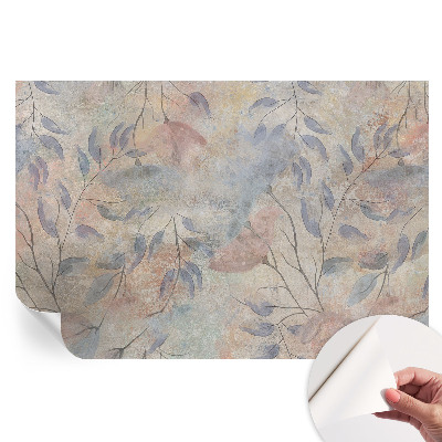 Papier peint photo autocollant motifs feuilles abstraites