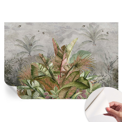 Papier peint autocollant pour le salon jungle exotique
