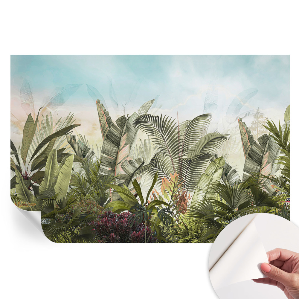 Papier peint photo moderne motif paradis tropical pour salon