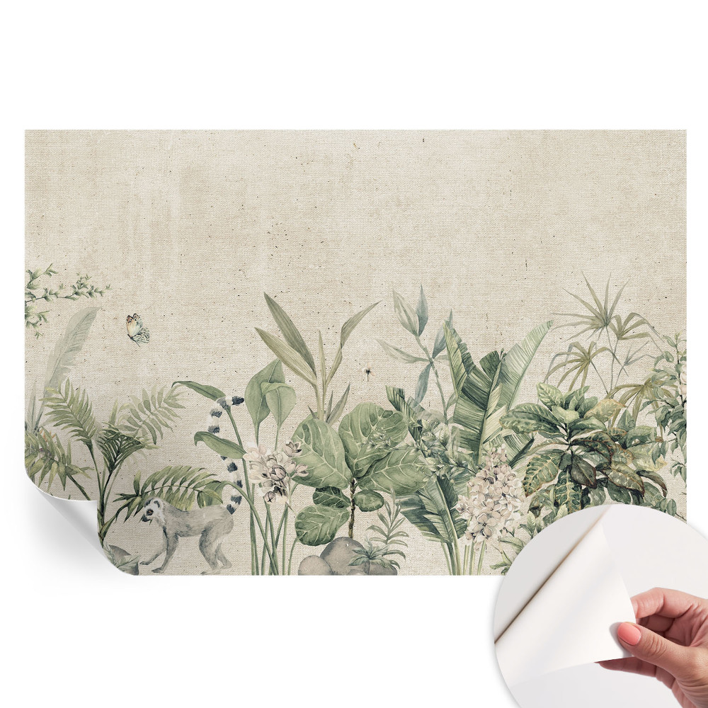 Papier peint photo autocollant pour la chambre jungle tropicale