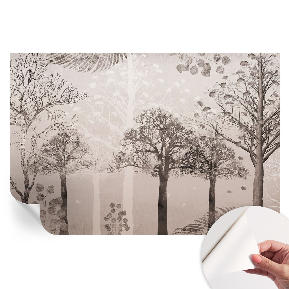 Papier peint autocollant pour le salon Arbres délicats