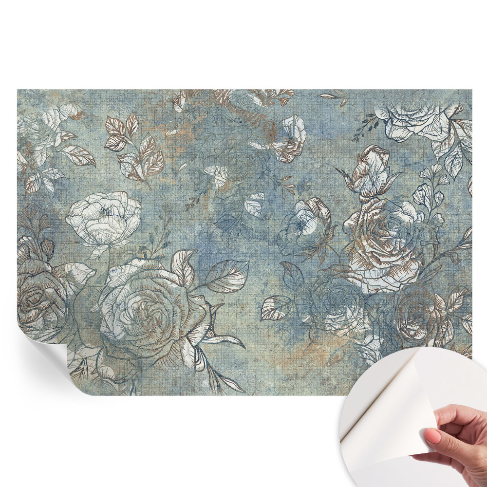Papier peint photo moderne pour le salon roses romantiques