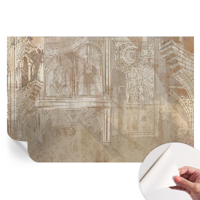 Papier peint photo autocollant avec ornements historiques pour chambre