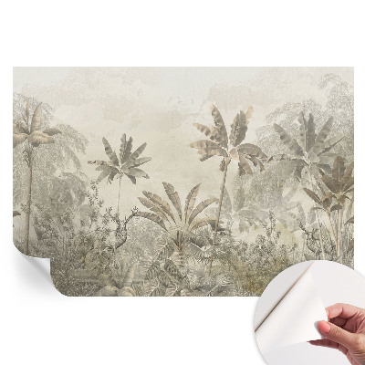 Papier peint photo autocollant jungle tropicale pour chambre