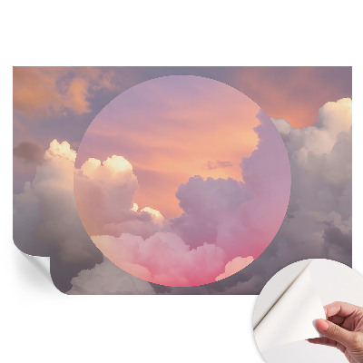 Papier peint autocollant pour salon motif nuages éthérés