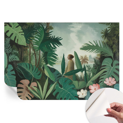 Papier peint photo moderne motif jungle exotique pour salon