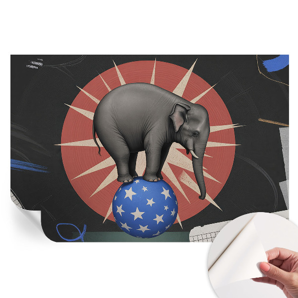 Papier peint photographique autocollant Éléphant de cirque