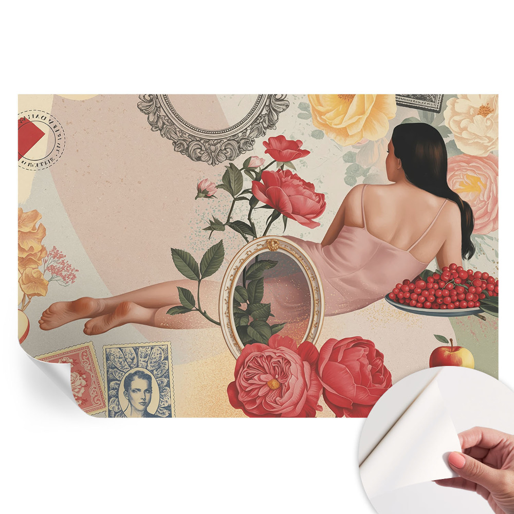 Papier peint photo moderne pour salon élégance florale