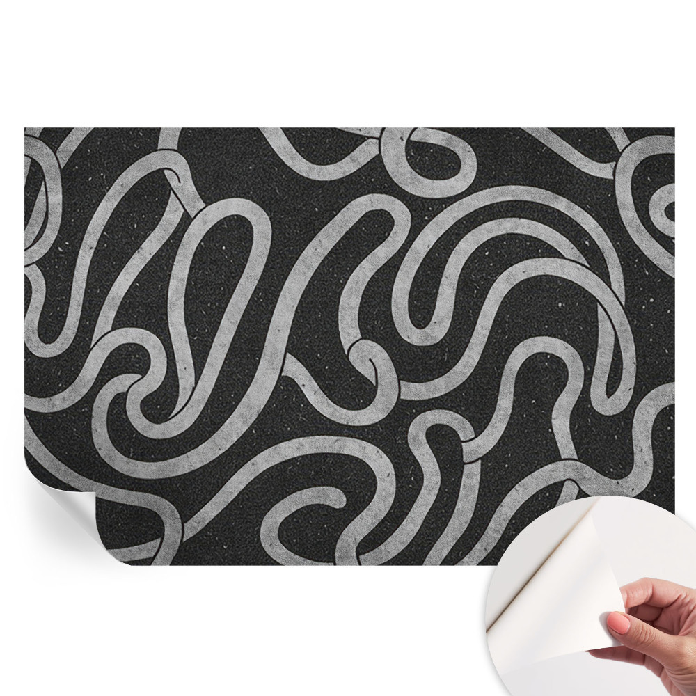 Papier peint photo moderne pour le salon Formes torsadées