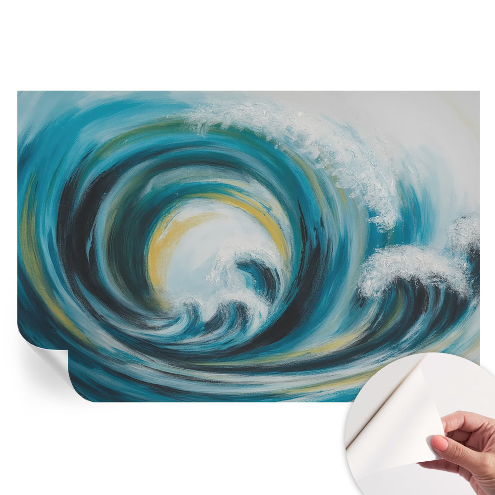 Papier peint autocollant pour le salon motif Vague de mer