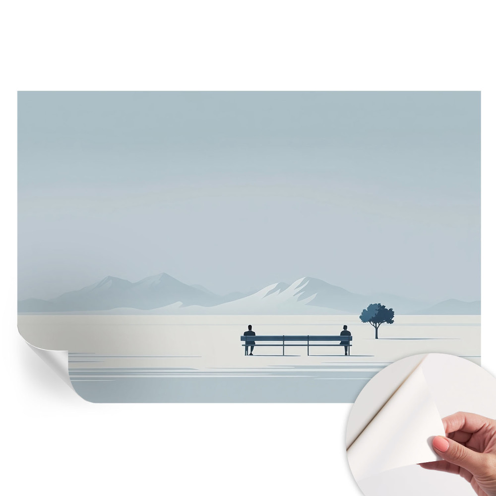 Papier peint photo moderne paysage minimaliste pour le salon