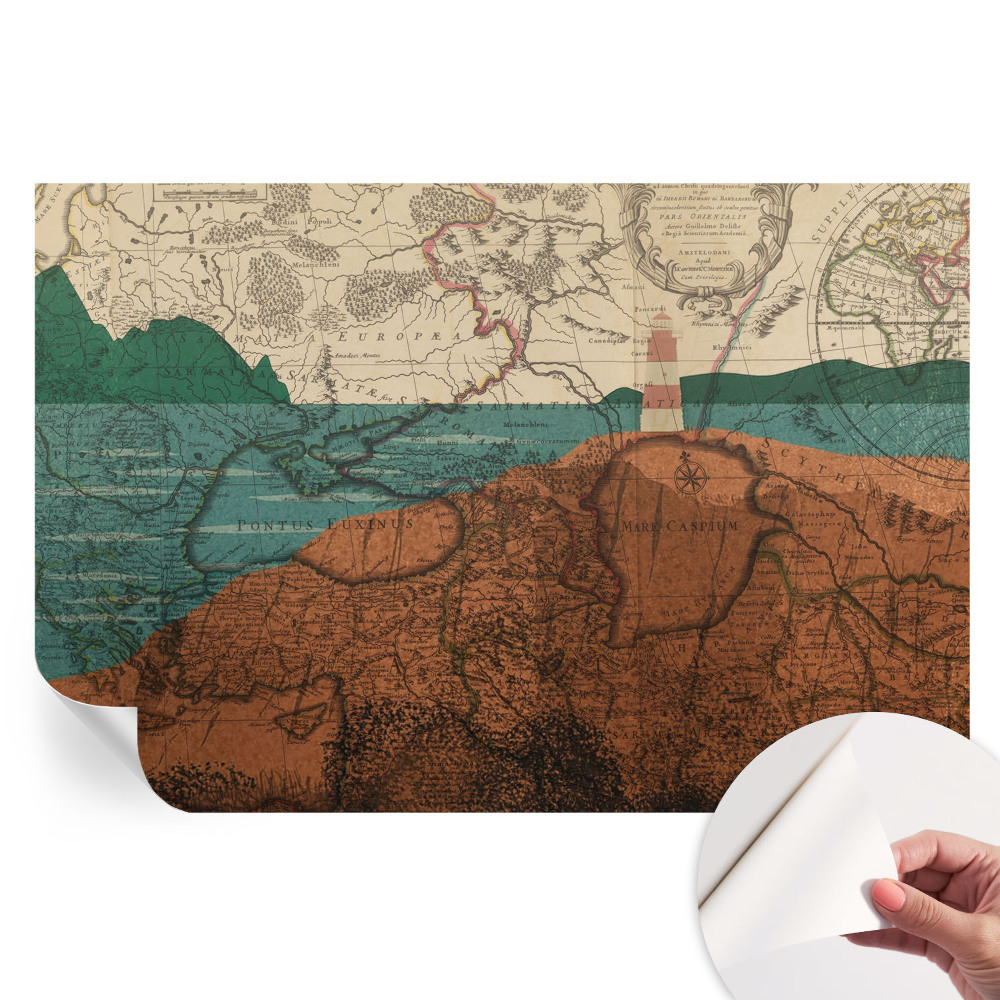 Papier peint photographique autocollant Carte historique