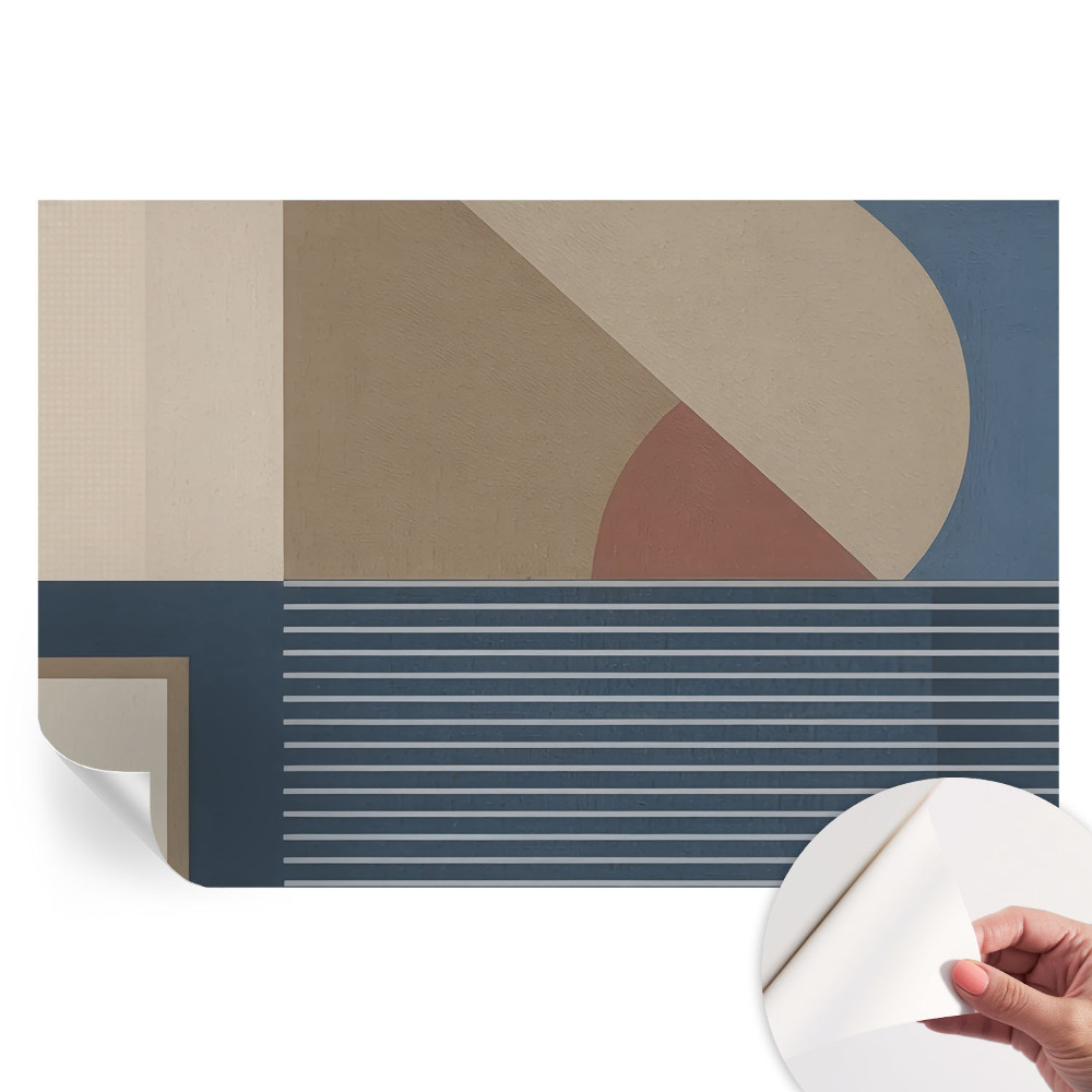 Papier peint photo moderne pour salon avec motif géométrique harmonieux