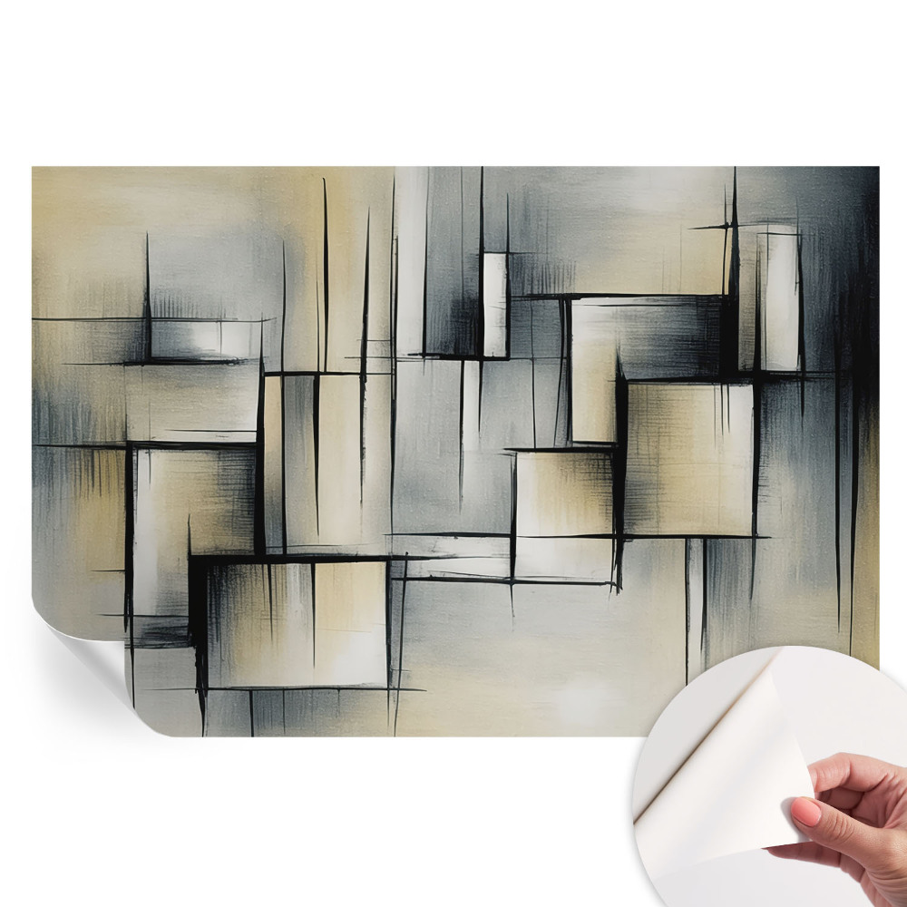 Papier peint autocollant pour salon à motif géométrique abstrait
