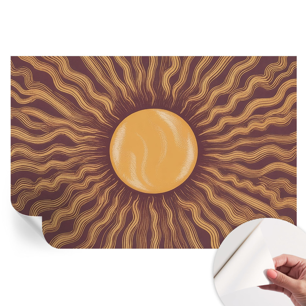 Fresque murale autocollante rayons du soleil