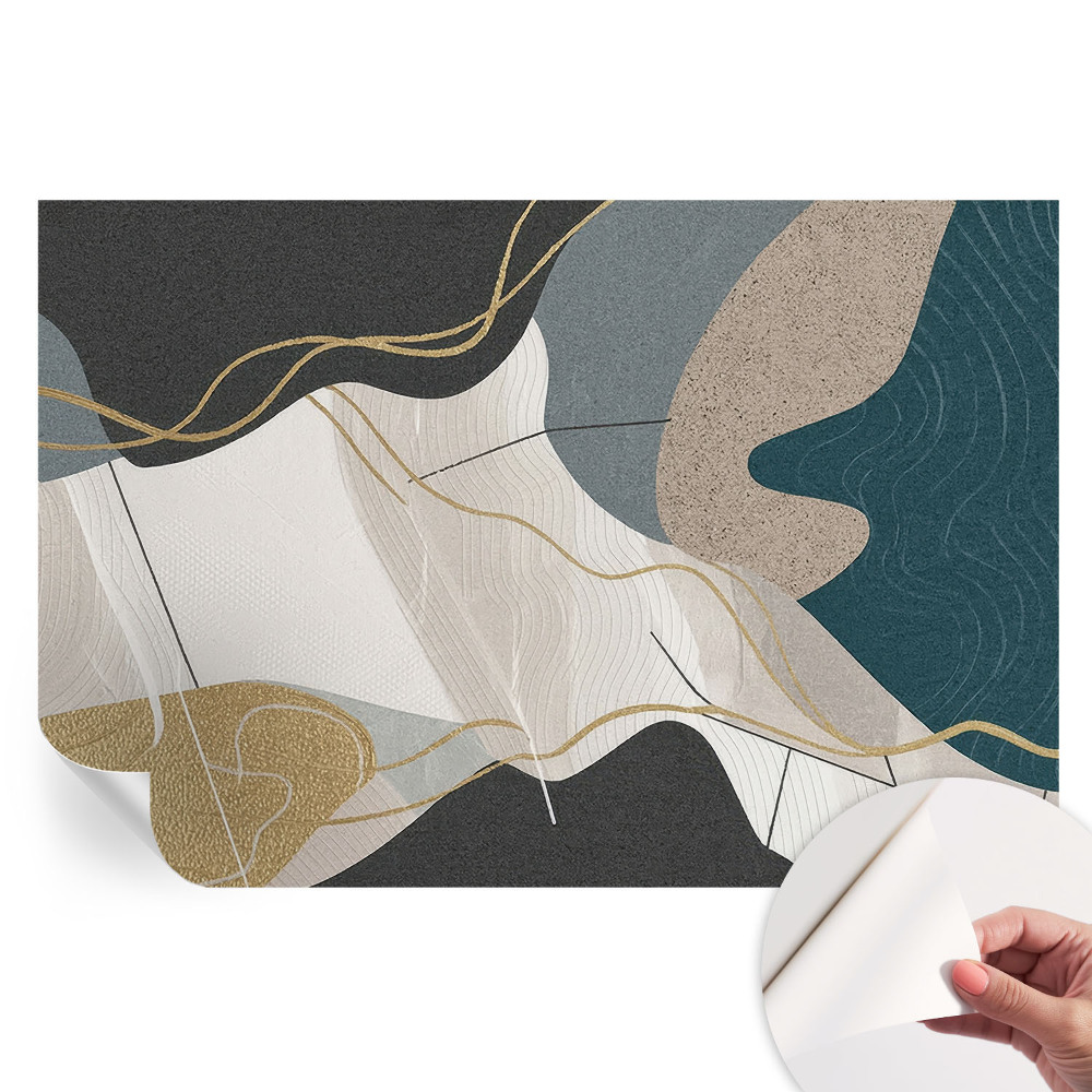 Papier peint photo moderne pour le salon formes abstraites