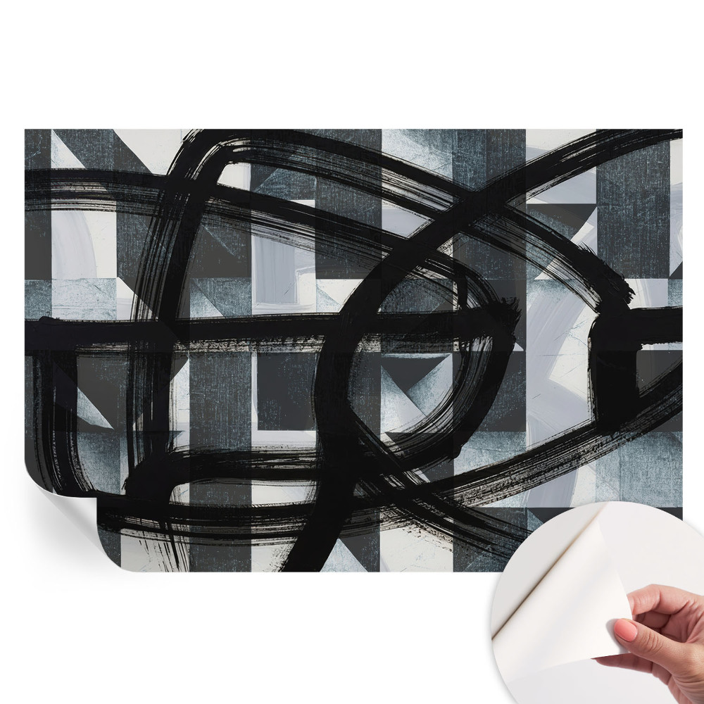 Papier peint autocollant pour le salon Géométrie expressive