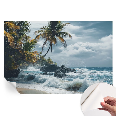 Fresque murale autocollante Plage exotique