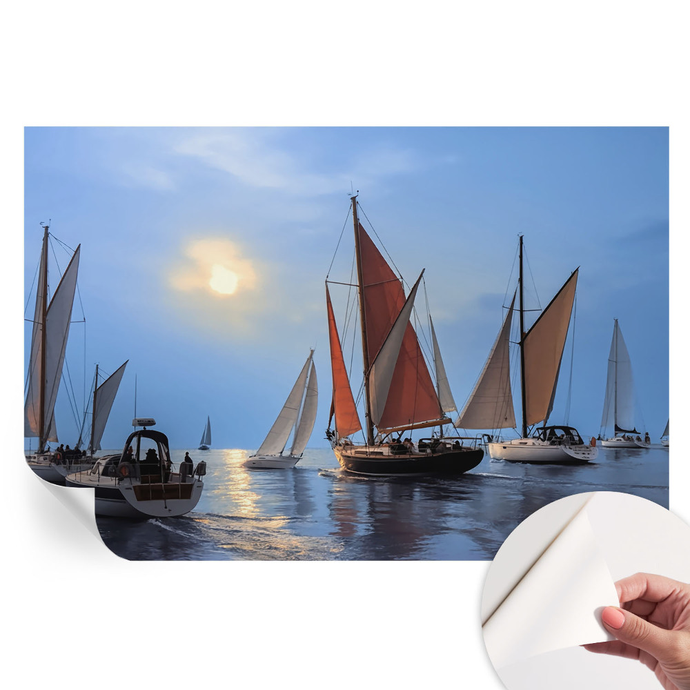 Papier peint photo moderne pour le salon aventure en voilier