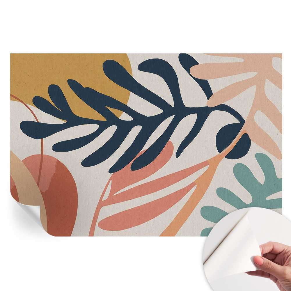 Papier peint photo moderne pour le salon Motifs feuillus