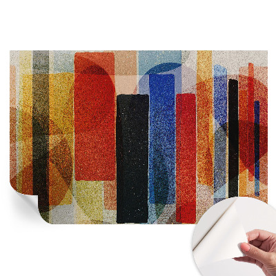 Papier peint photo autocollant pour chambre à motifs géométriques