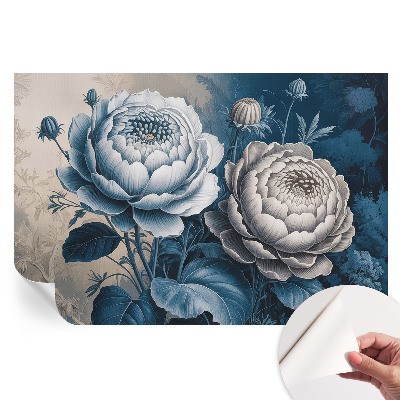 Papier peint photo autocollant Fleurs romantiques pour chambre
