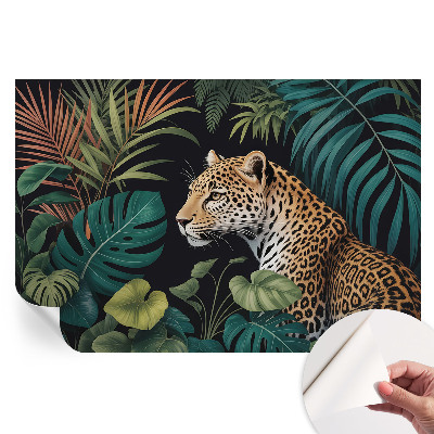 Papier peint photo moderne pour le salon léopard exotique