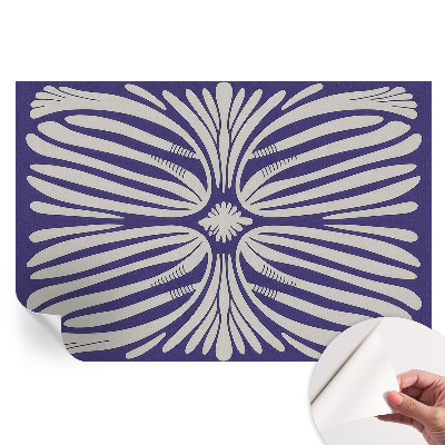 Papier peint photo moderne motif symétrie florale pour salon