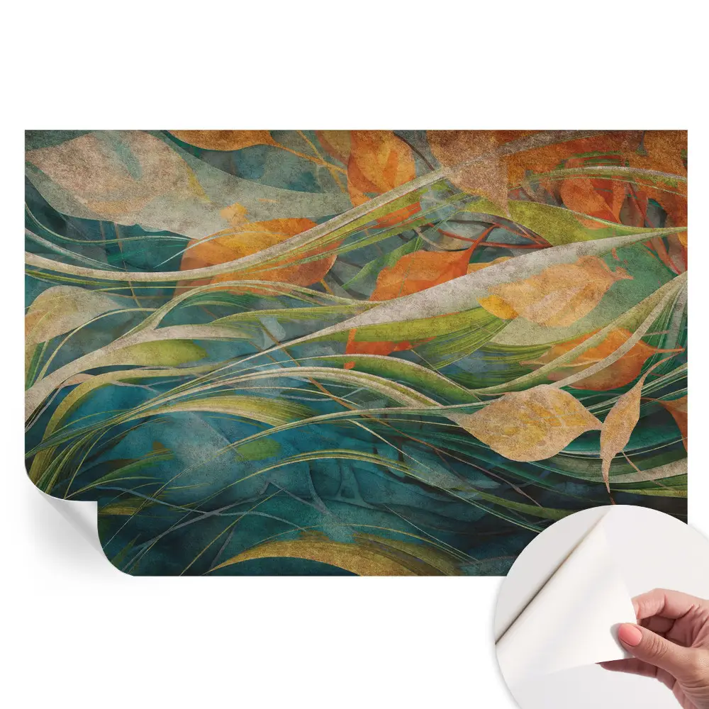 Papier peint photo autocollant paysage d'automne pour chambre
