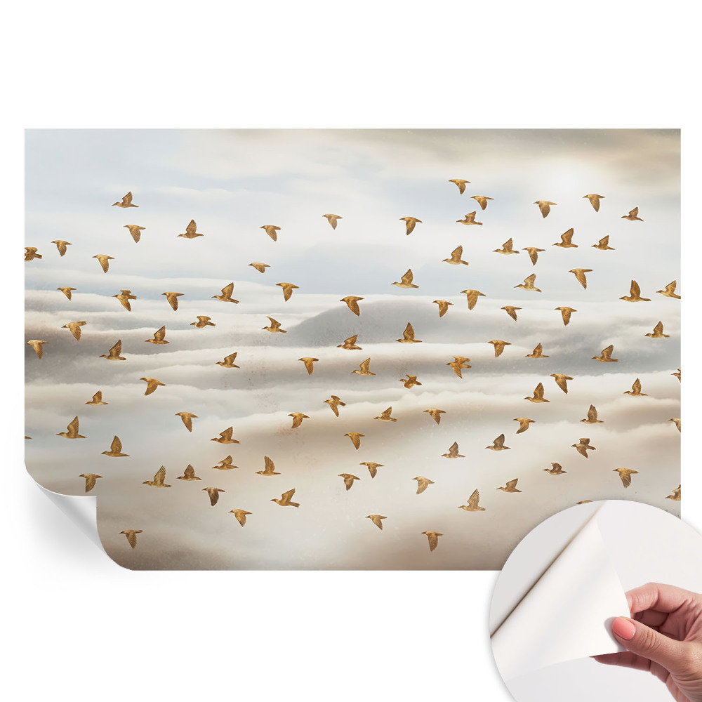 Fresque murale autocollante Oiseaux en vol