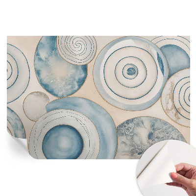 Papier peint photo moderne motif tourbillons spiraux pour le salon