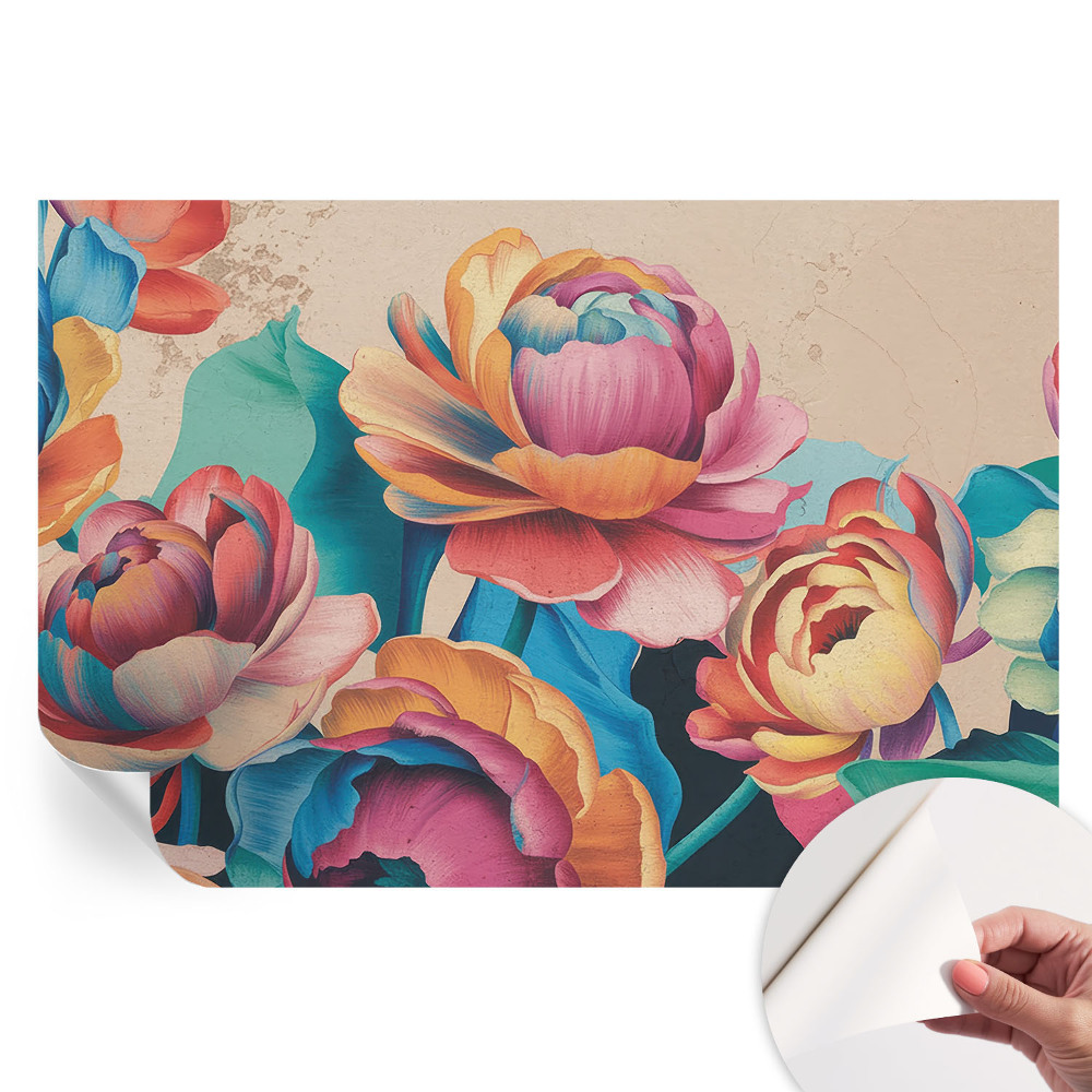 Papier peint photo moderne pour le salon Harmonie florale