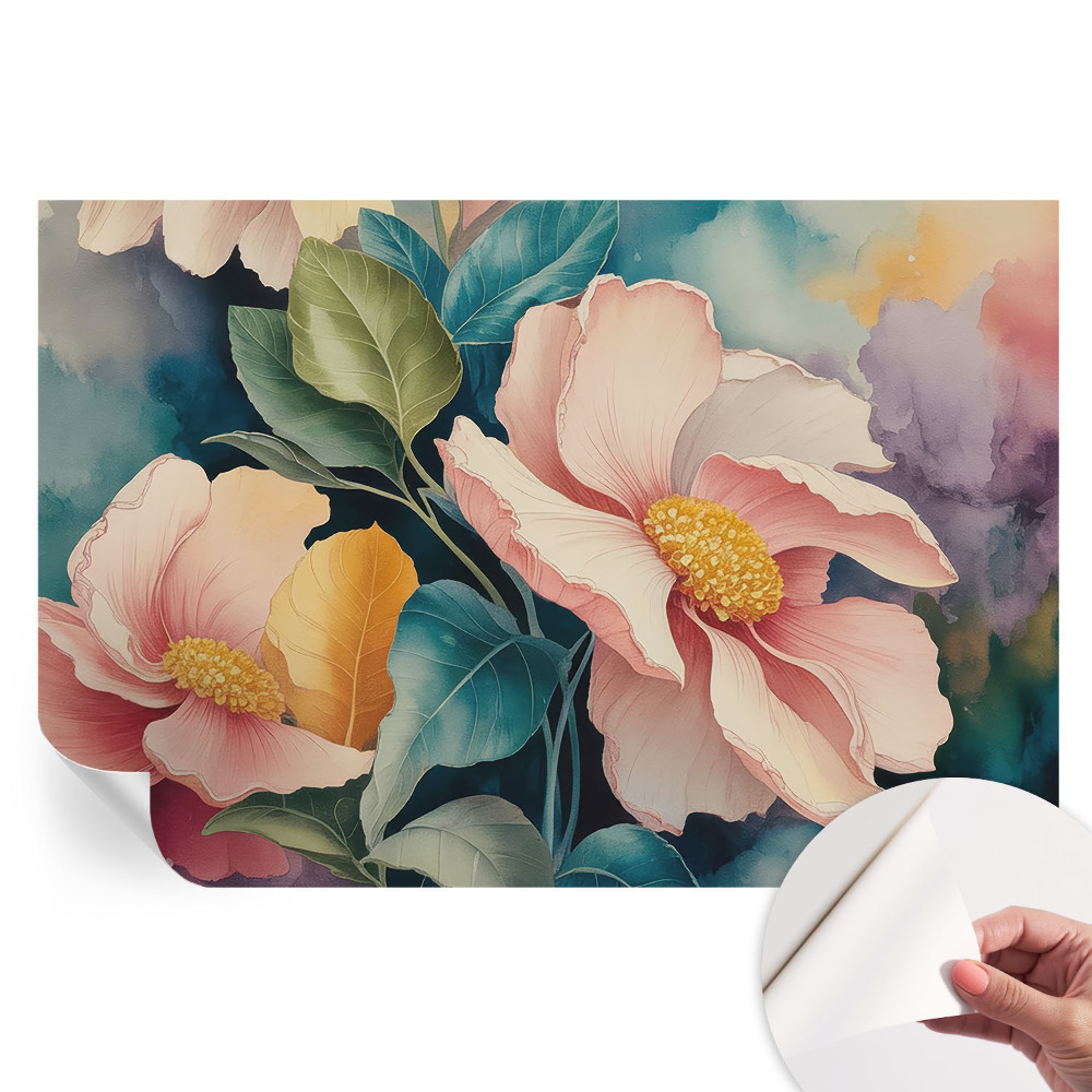 Papier peint photo autocollant élégance florale pour chambre