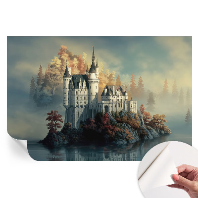 Papier peint autocollant château de conte de fées pour salon