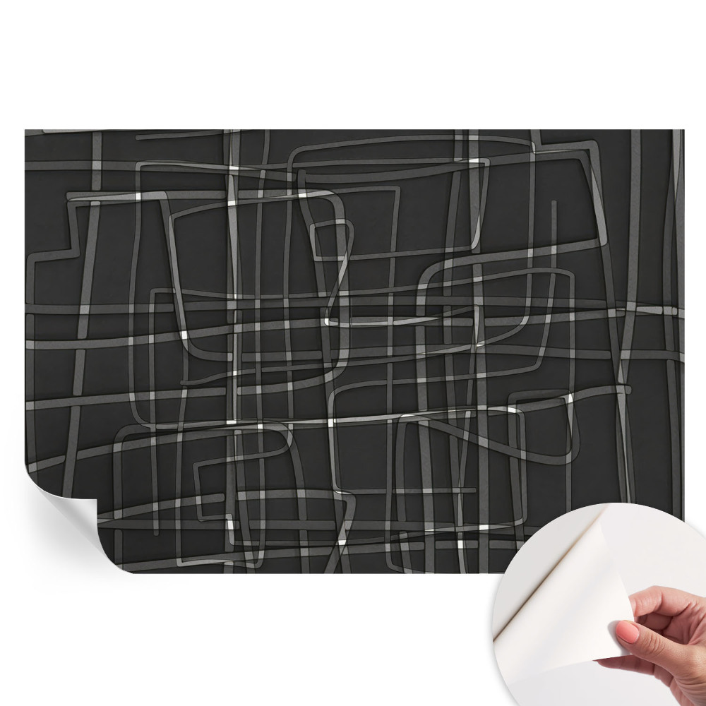 Papier peint photographique autocollant à motifs de lignes abstraites