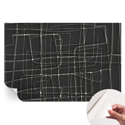 Papier peint photographique autocollant à motifs de lignes abstraites