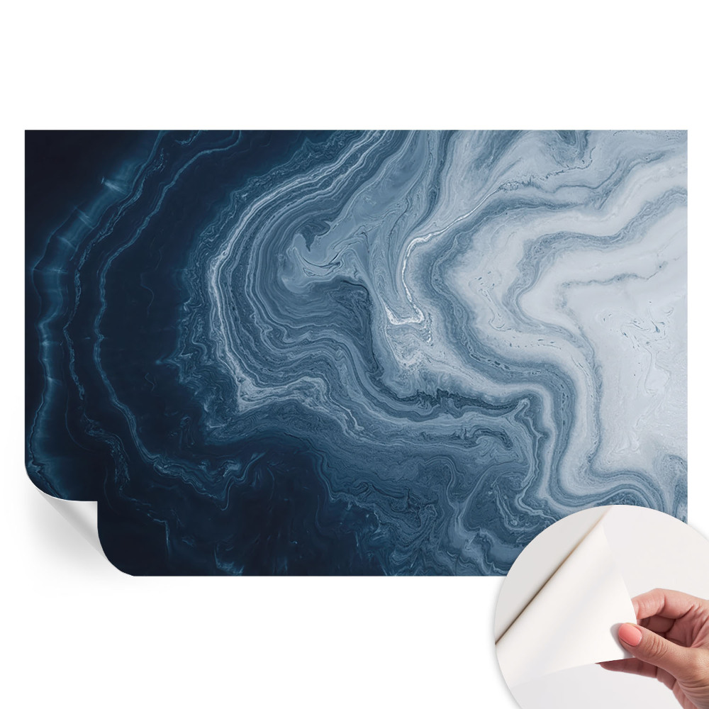 Papier peint photo autocollant Vagues bleues pour chambre