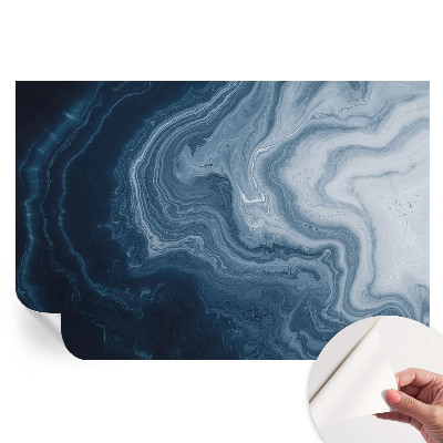 Papier peint photo autocollant Vagues bleues pour chambre