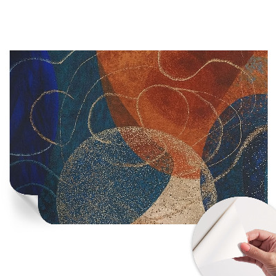 Papier peint autocollant pour le salon à motifs colorés