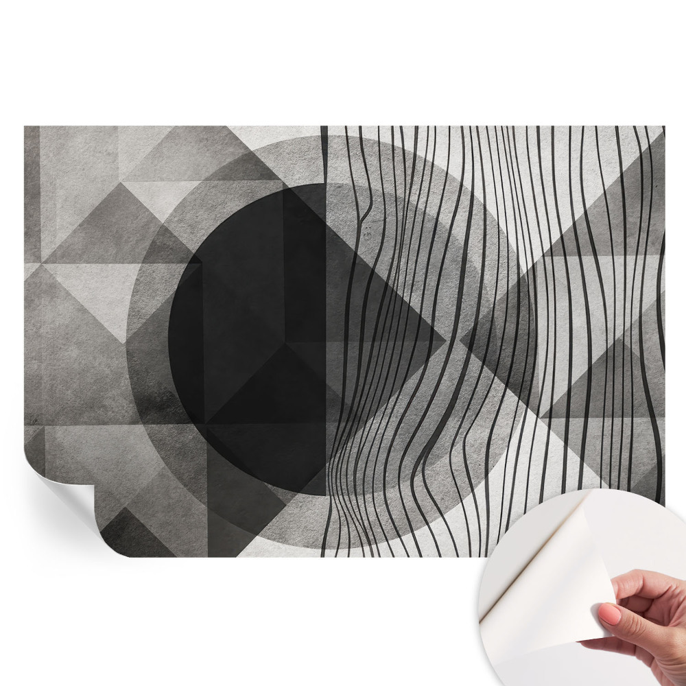 Papier peint photo moderne pour le salon formes abstraites