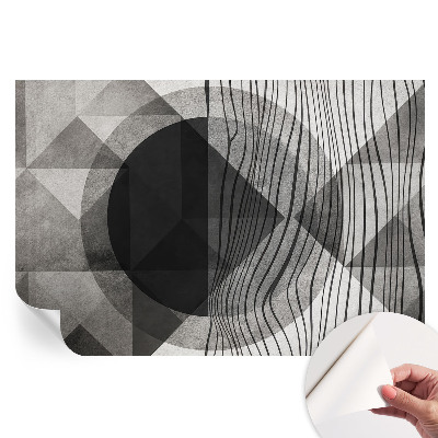 Papier peint photo moderne pour le salon formes abstraites